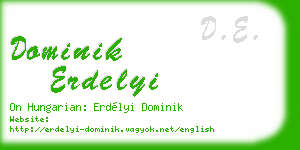 dominik erdelyi business card
